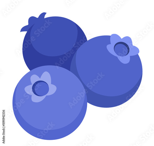 blueberries isolated on white