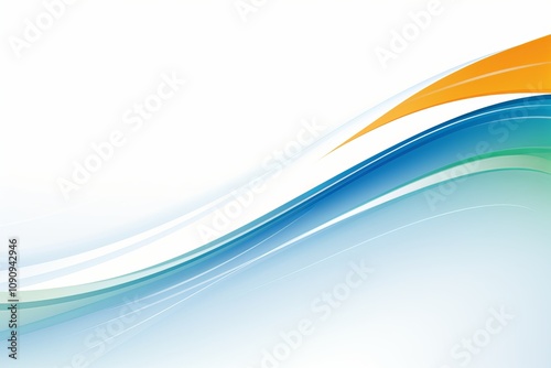 Creative abstract design featuring flowing colors and smooth curves in soft hues. Generative AI