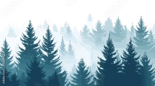 Serene Natural Forest Landscape Panorama