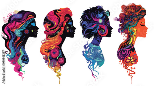 Psychedelic Stylised Abstract Background Artwork