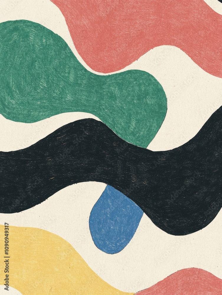 Obraz premium カラフルな曲線が交差するアート作品の背景