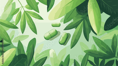 Medical Cannabis Banner with Natural and Organic Concept