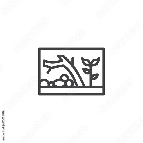 Reptile Tank line icon