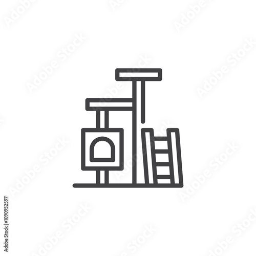 Cat Tree line icon