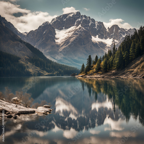 lake in the morning