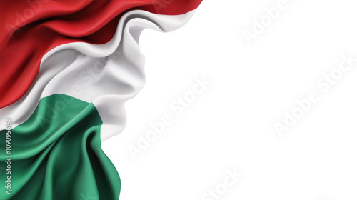Naklejka Italian Flag on Transparent Background