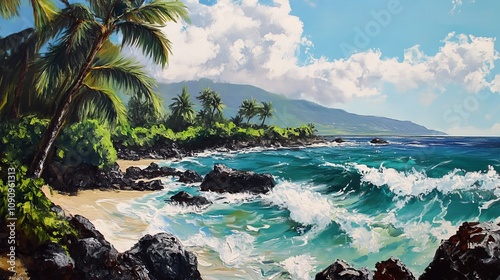 View of Keanae Point in Maui photo