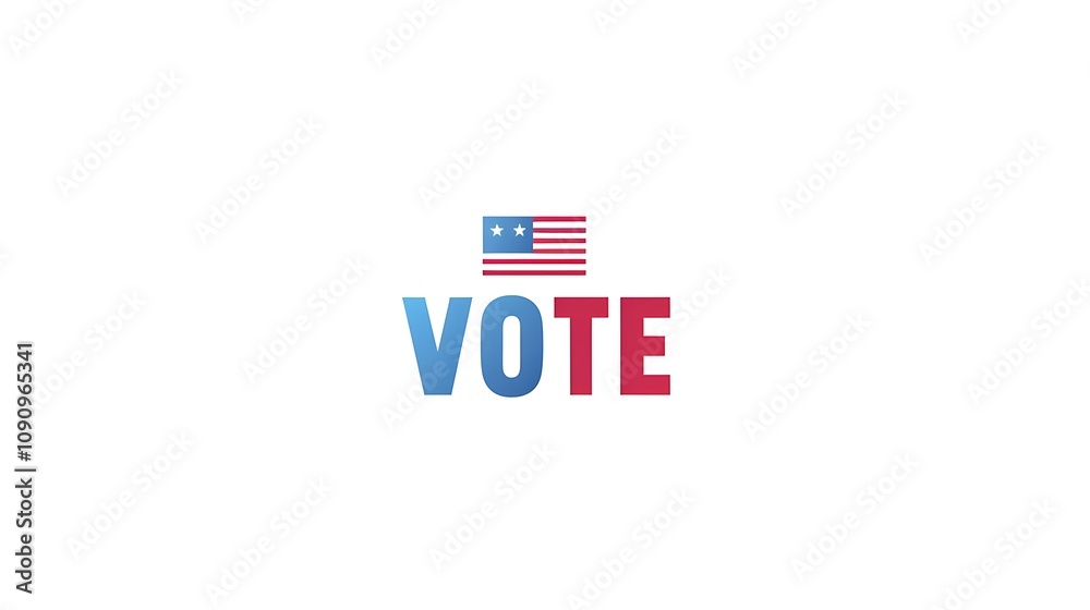 Obraz premium A graphic promoting voting, featuring the word 