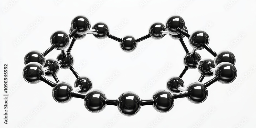 Fototapeta premium Complex carbon structural formations, essential in organic and inorganic chemistry