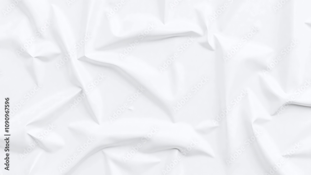 Fototapeta premium White crumpled paper-like surface with folds lines
