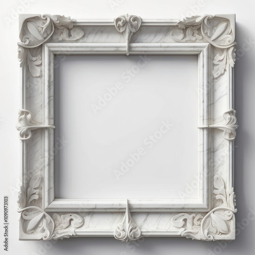 Antique Frame on a White Background