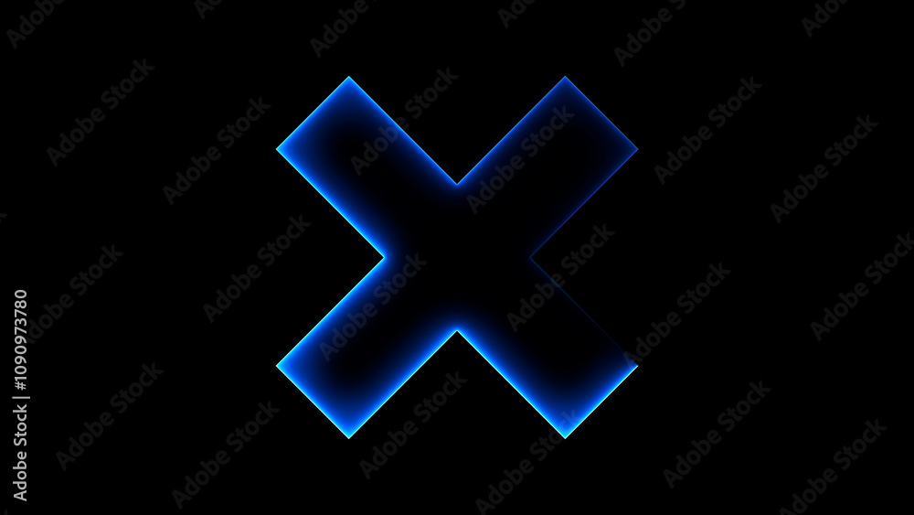 Obraz premium Cross shape or letter X