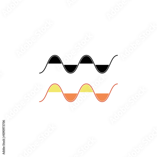 sound waves and audio soundwave of voice message records, vector icons.