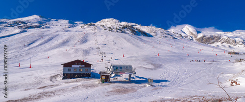 Candanchu Ski Resort, Pirineos Mountains, Huesca, Spain, Europe photo