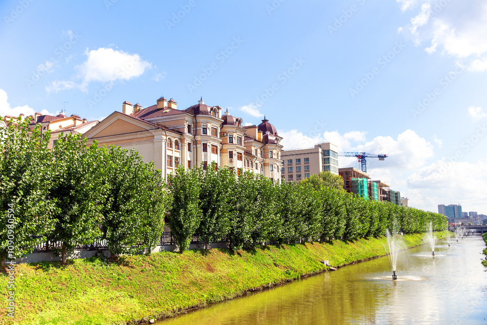 Obraz premium Bulak water canal in the center of Kazan. Russia