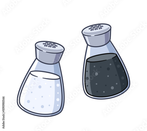 Wallpaper Mural Salt and pepper shakers pair of containers with seasoning for cooking isolated on white background Torontodigital.ca