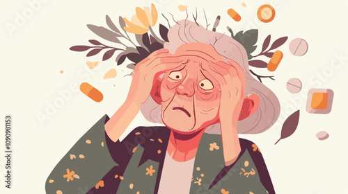 Elderly Woman experiencing Memory Loss and Disorientation