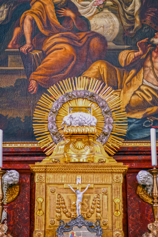 Fototapeta premium Das Hochaltar der Basilika St. Lorenz in Kempten (Allgäu)