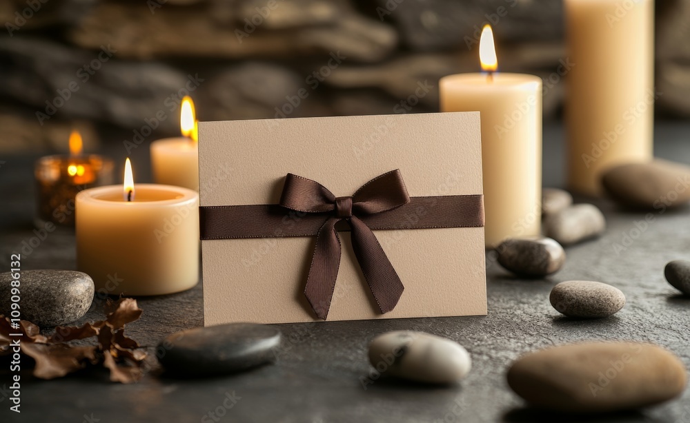 Elegant Gift Card with Candles
