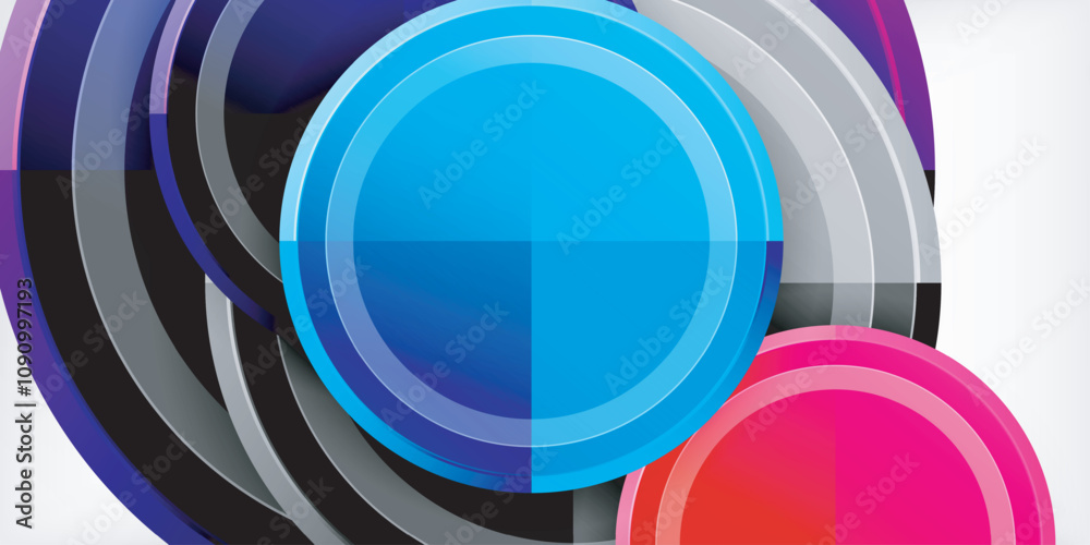 Obraz premium Geometric design abstract background - circles