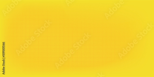 Dots halftone yellow orange color pattern gradient texture with technology digital background. Pop art comics style.