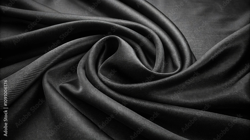 Fototapeta premium silk, satin, fabric, textile, texture, material, cloth, luxury, black, smooth, soft, backdrop, shiny, backgrounds, fashion, wave, curtain, velvet, pattern, elegant, grey, decoration, rippled, curve, t