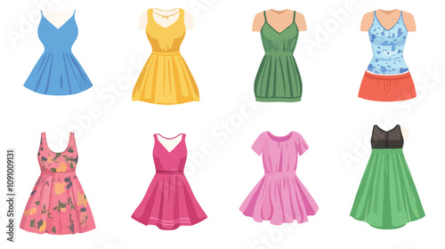 Cute Colorful Female Casual Summer Clothing