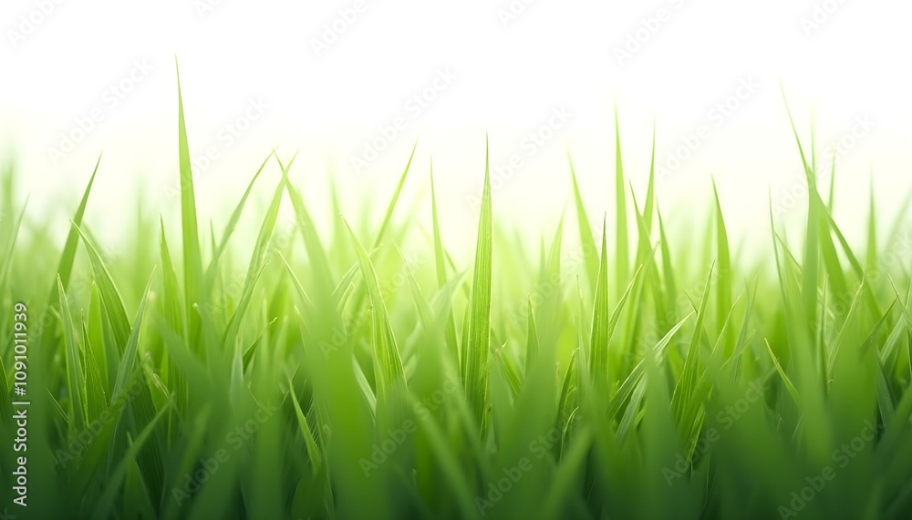 Fototapeta premium green grass isolated on white background
