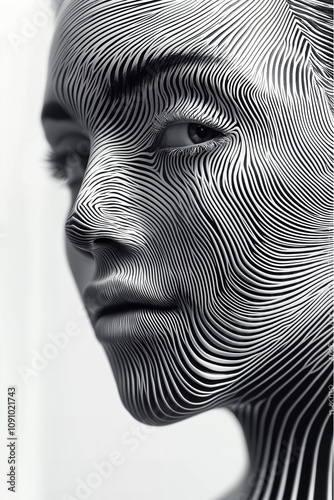 A surreal portrait of a wom...