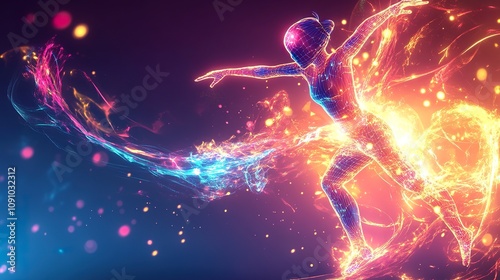 Here's a and keyword list for your stock photo Fiery Ballet D photo