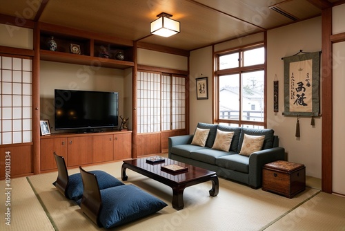 A Comforting Kyushu Family Room: A Warm Japanese Space Featuring Heirlooms and Nostalgia