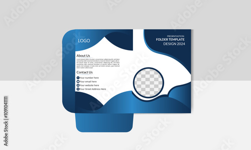 new creative presentation document folders for your business . modern presentation folder template . unique modern minimalist file folder design