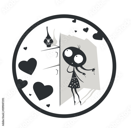 Cartoon cute vector illustration