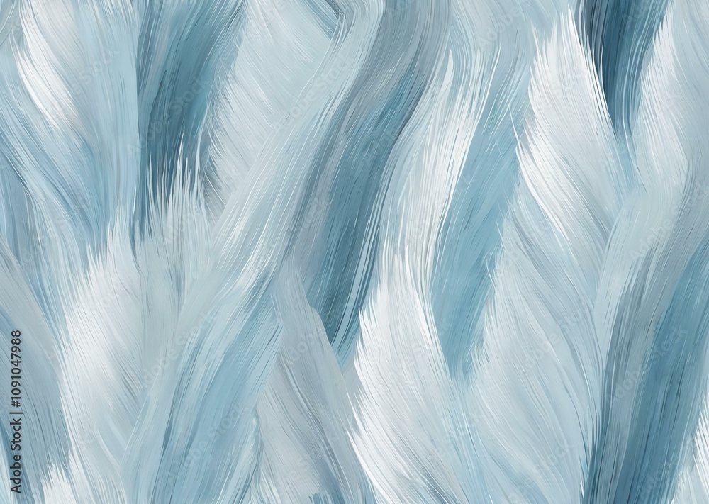 Obraz premium Soft Brushstroke Pattern in Calming Blues and Grays with Textured Rhythm