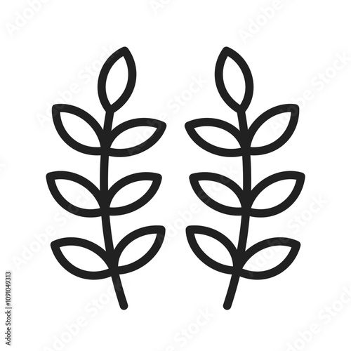 Sheaf of Rice icon vector image. Suitable for use on web apps, mobile apps and print media.