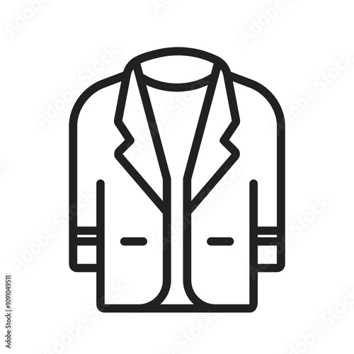 Coat icon vector image. Suitable for use on web apps, mobile apps and print media.