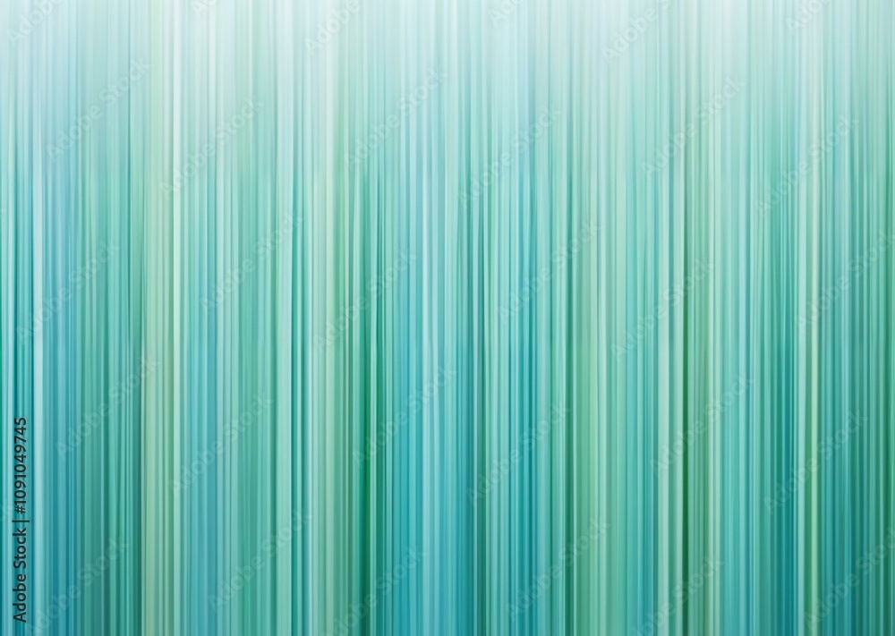 Obraz premium Soft Focus Rainfall Background with Pastel Blues and Greens