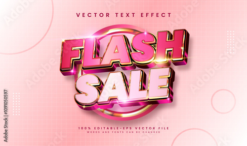 Flash sale editable vector text effect, suitable for promotion or marketing product needs.