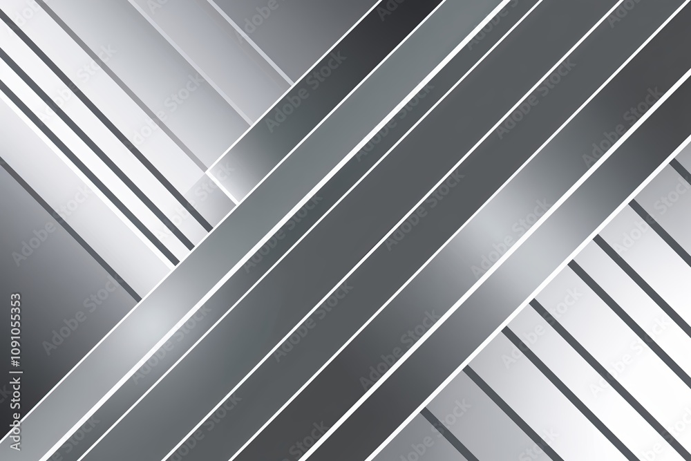 Obraz premium Elegant Gray White Diagonal Lines with Luminous Silver Grey Gradient Stylish Fashion Background