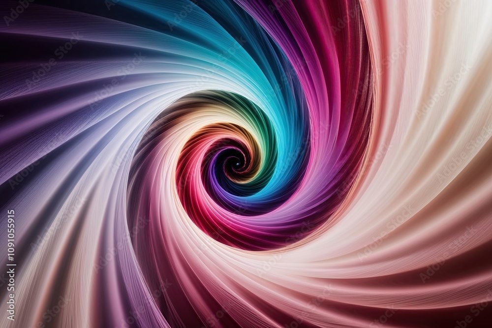 Fototapeta premium Captivating Spiral of Ethereal Shades with a Vibrant Spectrum of Colors