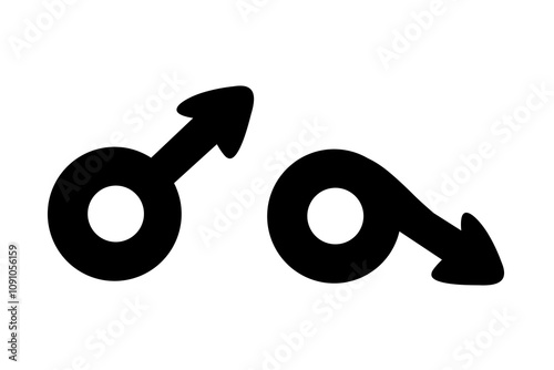 Bad sex, Erectile dysfunction, premature ejaculation, prostatitis. Impotence, flaccid soft penis. Infertility, pills for potency. Stock vector illustration isolated on white background.