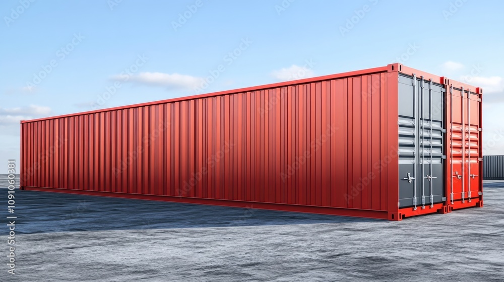 Shipping yard, cargo containers, container box shipping Shipping yard, cargo containers, container box shipping