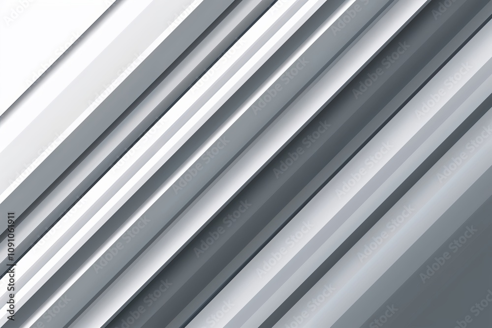 Fototapeta premium Sleek White Abstract Background with Modern Grey Diagonal Stripes for Business Applications