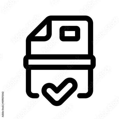 Validation Line Icon. Single icon, line vector icon