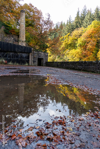 Obraz na plátně New Lanark is a Scottish village on the River Clyde