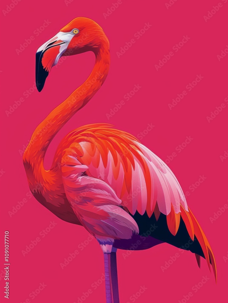 Fototapeta premium pink flamingo bird