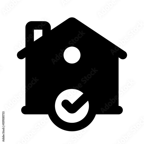 Property Approved Simple Glyph Icon. Single icon, glyph vector icon