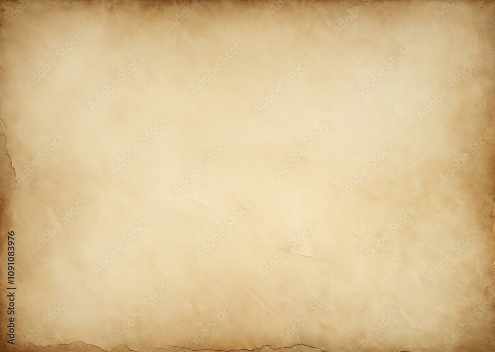 Naklejka premium Weathered Parchment Page with Antique Texture and Soft Warm Lighting