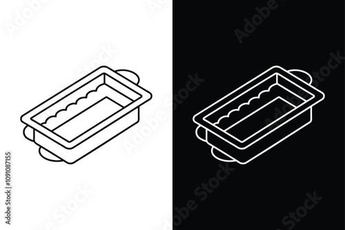 Baking sheet for oven icon  vector on White Background Vector Art Illustration on white background.