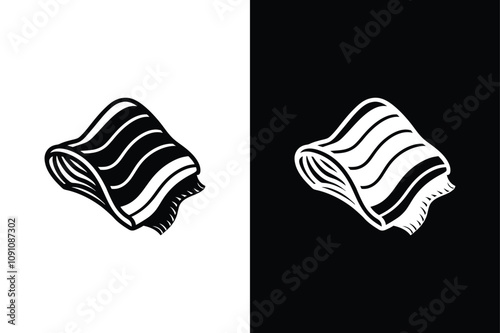 Blanket  icon vector on White Background Vector Art Illustration on white background.